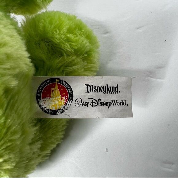 Disneyland Parks BABY GOOFY Soft Plush Stuffed Animal Green Gray Patch Rattle - Picture 6 of 6